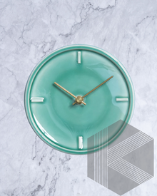  Tohoku Pale Green Hand Glazed Japanese Mid Sized Clock