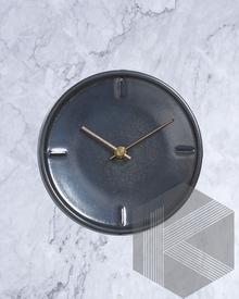 Tohoku Metal Blue Hand Glazed Japanese Mid Sized Clock
