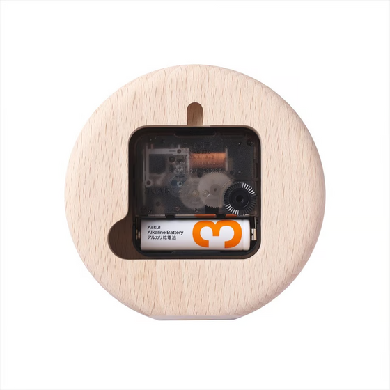 Okinawa Milky White Charcoal Hand Glazed Japanese Small Clock