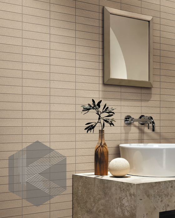 Sabi Cocoa Brown Matt Glazed Porcelain Mosaic 45x195mm