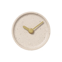  Shikoku Antique White Speckle Japanese Crafted Small Clock
