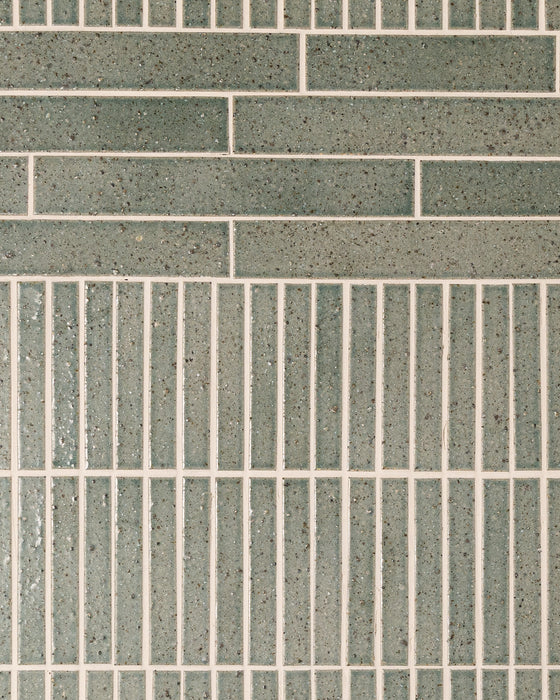 Hatsuborder Aqua Hand Glazed Japanese Mosaic Tile