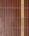 Hatsuborder Burnt Red Hand Glazed Japanese Mosaic Tile