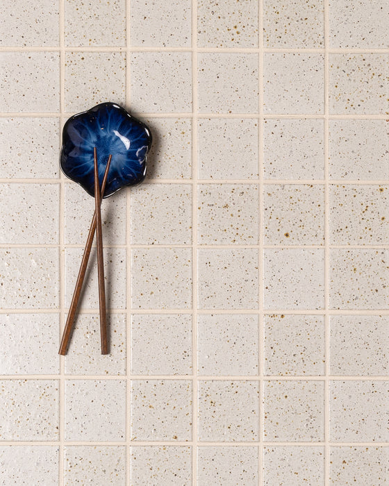 Hatsu Square White Hand Glazed Japanese Mosaic Tile