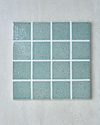 Hatsuborder Aqua Hand Glazed Japanese Mosaic Tile