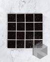 Hatsu Square Espresso Burgundy Hand Glazed Japanese Mosaic Tile