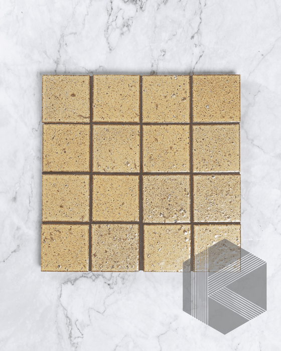 Hatsu Square Wheat Hand Glazed Japanese Mosaic Tile