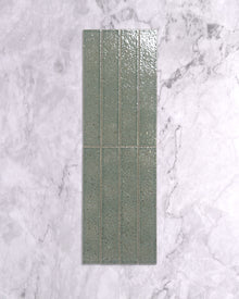  Hatsu Long Brick Aqua Hand Glazed Japanese Tile