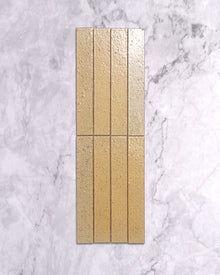  Hatsu Long Brick Wheat Hand Glazed Japanese Tile