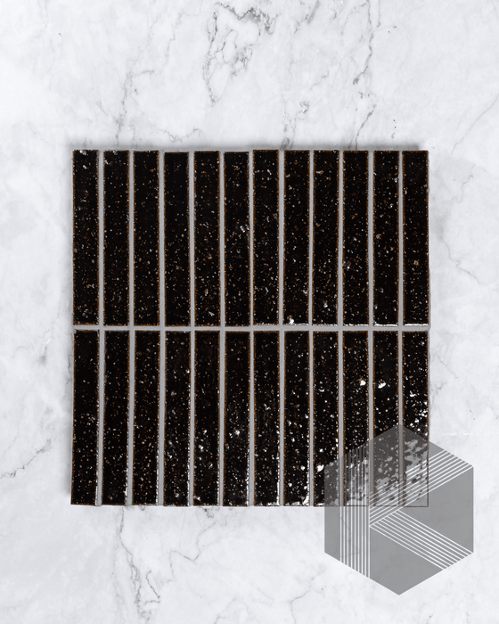 Hatsuborder Espresso Burgundy Hand Glazed Japanese Mosaic Tile