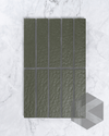 Sabi Khaki Green Matt Glazed Porcelain Mosaic 45x195mm