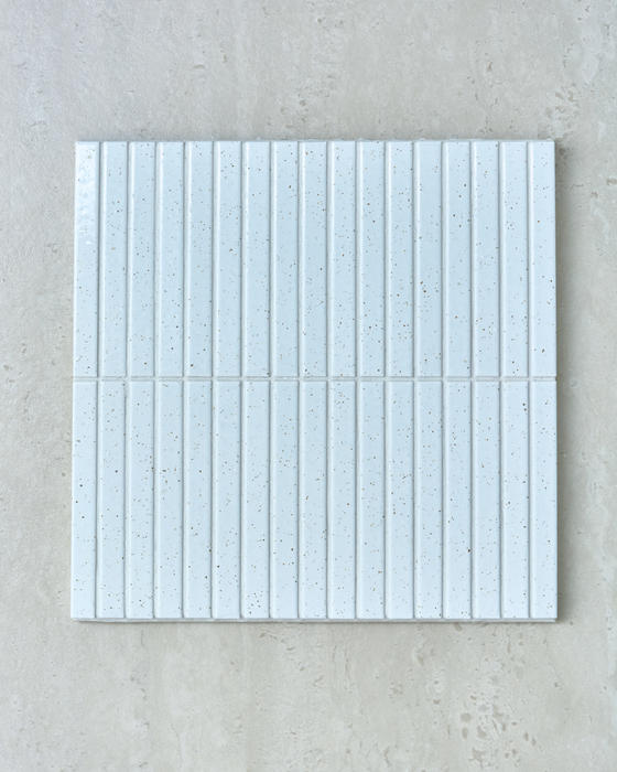 Sapporo Super White Speckle Japanese Hand Glazed Finger Mosaics 15x148mm