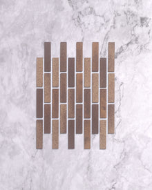  Slender SL-03 Dark Red Japanese Textured Mosaic Tile