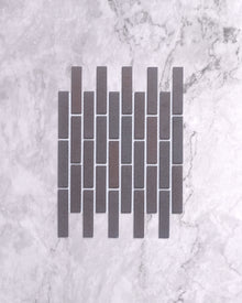  Slender SL-04 Charcoal Japanese Textured Mosaic Tile