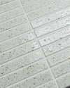 Hatsuborder White Hand Glazed Japanese Mosaic Tile